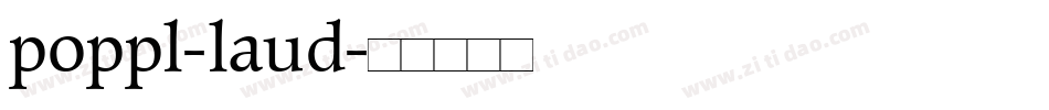 poppl-laud字体转换