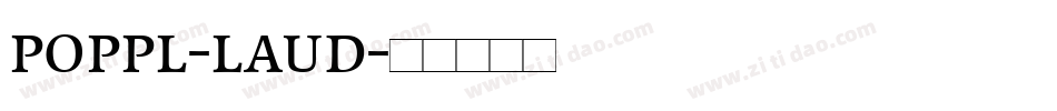 poppl-laud字体转换