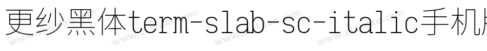 更纱黑体term-slab-sc-italic手机版字体转换
