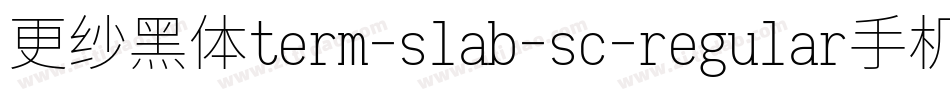 更纱黑体term-slab-sc-regular手机版字体转换
