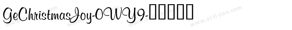 GeChristmasJoy-0WY9字体转换