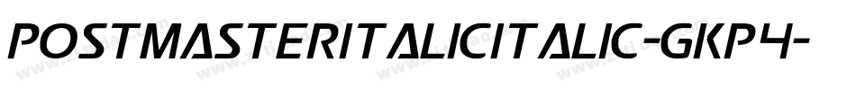 PostmasterItalicItalic-gKp4字体转换