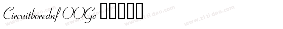 Circuitborednf-OOGe字体转换