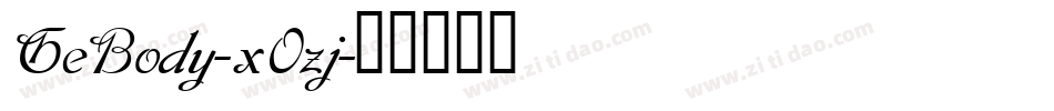 GeBody-x0zj字体转换