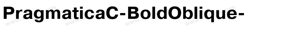 PragmaticaC-BoldOblique字体转换