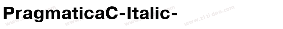 PragmaticaC-Italic字体转换