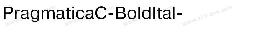 PragmaticaC-BoldItal字体转换