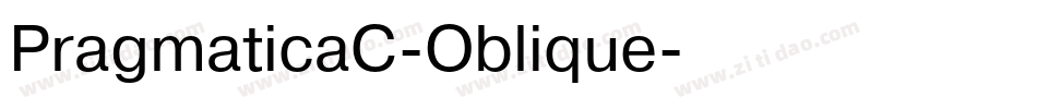 PragmaticaC-Oblique字体转换