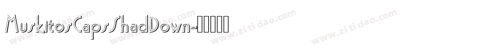 MuskitosCapsShadDown字体转换