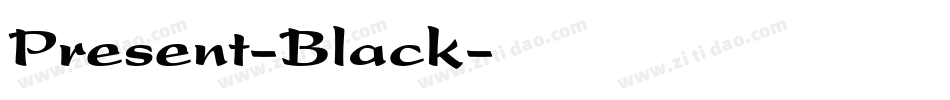 Present-Black字体转换