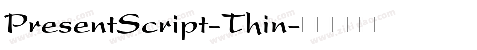 PresentScript-Thin字体转换