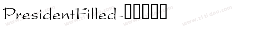 PresidentFilled字体转换