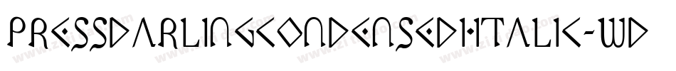 PressDarlingCondensedItalic-WDDG字体转换