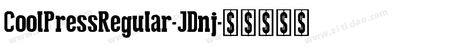 CoolPressRegular-JDnj字体转换