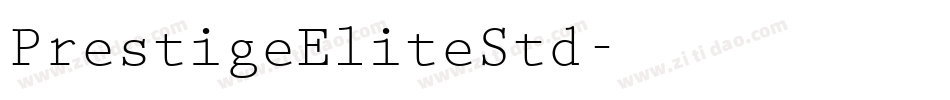 PrestigeEliteStd字体转换