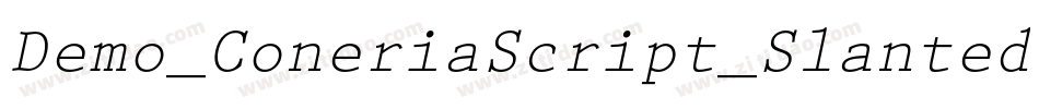 Demo_ConeriaScript_Slanted字体转换