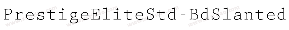 PrestigeEliteStd-BdSlanted字体转换