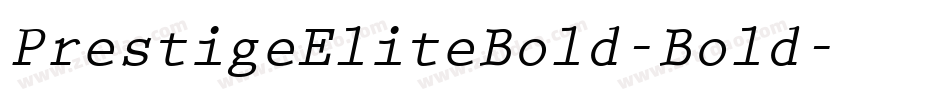 PrestigeEliteBold-Bold字体转换
