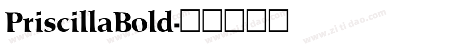 PriscillaBold字体转换