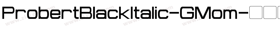 ProbertBlackItalic-GMom字体转换