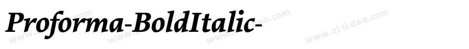 Proforma-BoldItalic字体转换