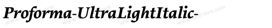 Proforma-UltraLightItalic字体转换
