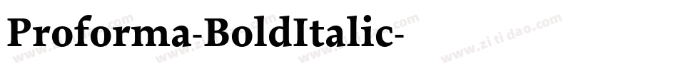Proforma-BoldItalic字体转换
