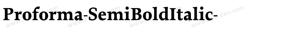 Proforma-SemiBoldItalic字体转换