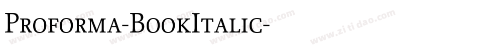 Proforma-BookItalic字体转换