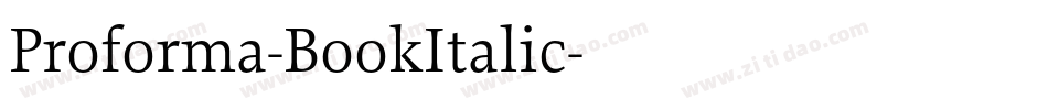 Proforma-BookItalic字体转换
