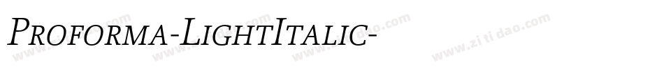 Proforma-LightItalic字体转换