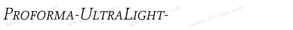 Proforma-UltraLight字体转换
