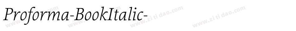 Proforma-BookItalic字体转换