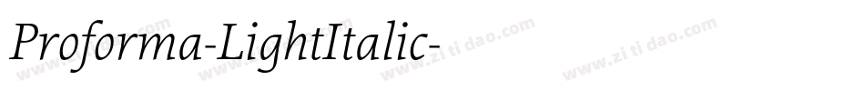 Proforma-LightItalic字体转换