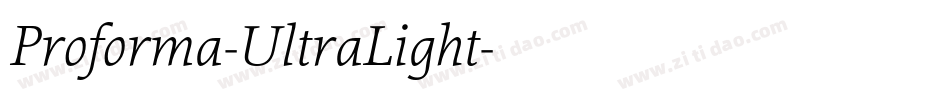 Proforma-UltraLight字体转换