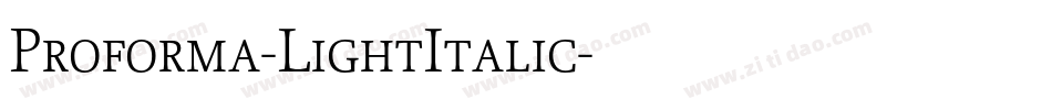 Proforma-LightItalic字体转换