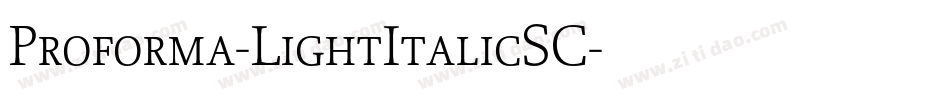 Proforma-LightItalicSC字体转换