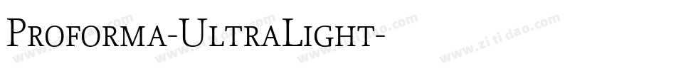 Proforma-UltraLight字体转换