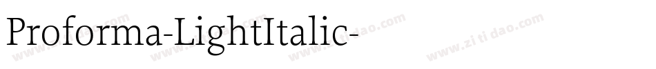 Proforma-LightItalic字体转换