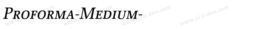 Proforma-Medium字体转换