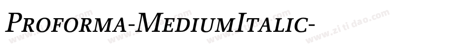 Proforma-MediumItalic字体转换