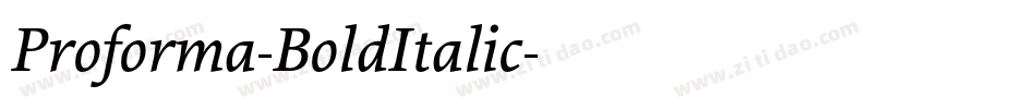 Proforma-BoldItalic字体转换