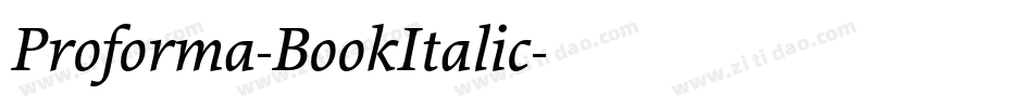 Proforma-BookItalic字体转换