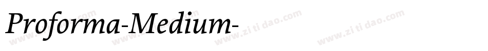 Proforma-Medium字体转换
