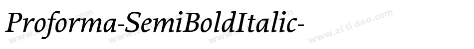 Proforma-SemiBoldItalic字体转换