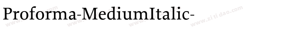 Proforma-MediumItalic字体转换