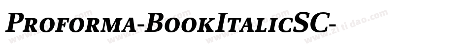 Proforma-BookItalicSC字体转换