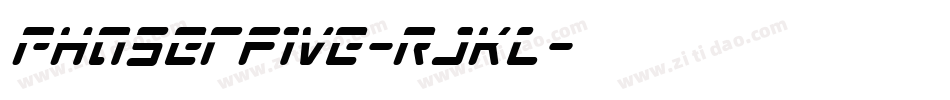 PhaserFive-RJKl字体转换