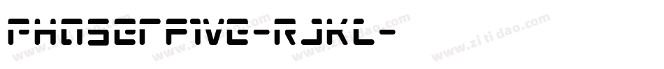 PhaserFive-RJKl字体转换