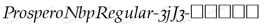 ProsperoNbpRegular-3jJ3字体转换